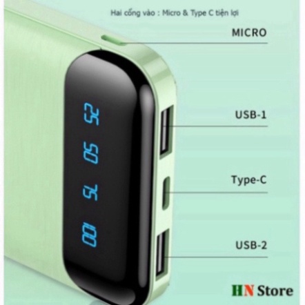 Sạc Dự Phòng 20000mAh WK WP-163 Chính Hãng Hỗ Trợ Sạc Nhanh tích hợp màn hình LED hot