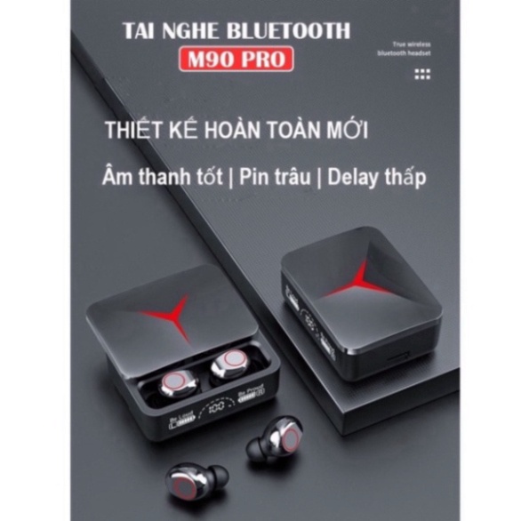 Tai nghe bluetooth không dây M90 Pro tws 5.3 cảm ứng bass mạnh âm thanh HIFI cho android ios hot