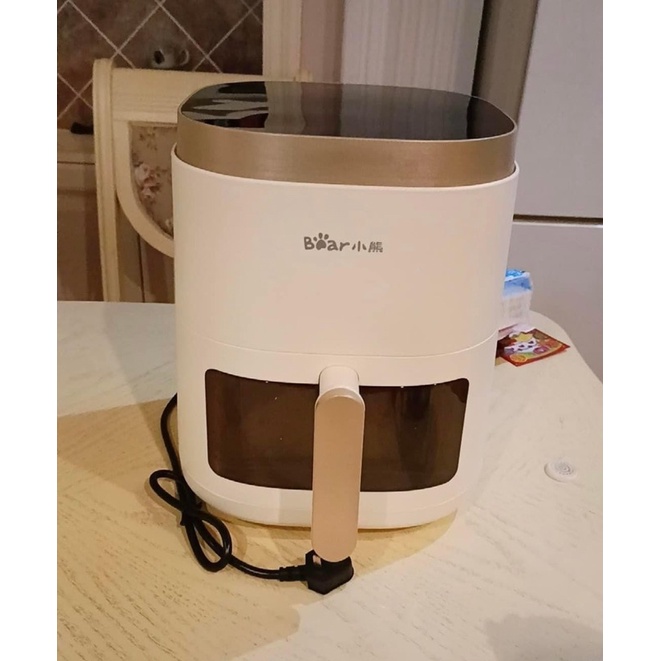 Nồi chiên không dầu mặt kính dung tích 5L BEAR QZG- F15E3 1500W màu trắng bảo hành 12 tháng