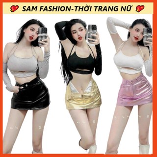 Chân váy da ngắn đẹp_chân váy da bóng cao cấp