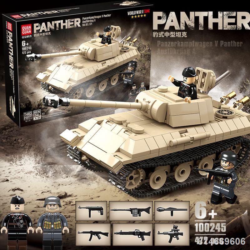 Tương thích với Lego Xe Tăng Tiger Đức Dòng Quân Sự Leopard Theo Dõi Lắp Ráp Xếp Hình Khối Xây Dựng Mô Hình Đồ Chơi