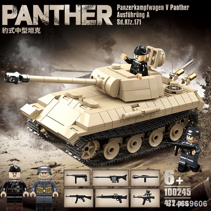 Tương thích với Lego Xe Tăng Tiger Đức Dòng Quân Sự Leopard Theo Dõi Lắp Ráp Xếp Hình Khối Xây Dựng Mô Hình Đồ Chơi