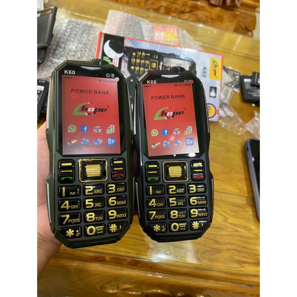 Điện Thoại 3 sim 3 sóng Hope K60 Pin Trâu Loa To Phím To dành cho người già