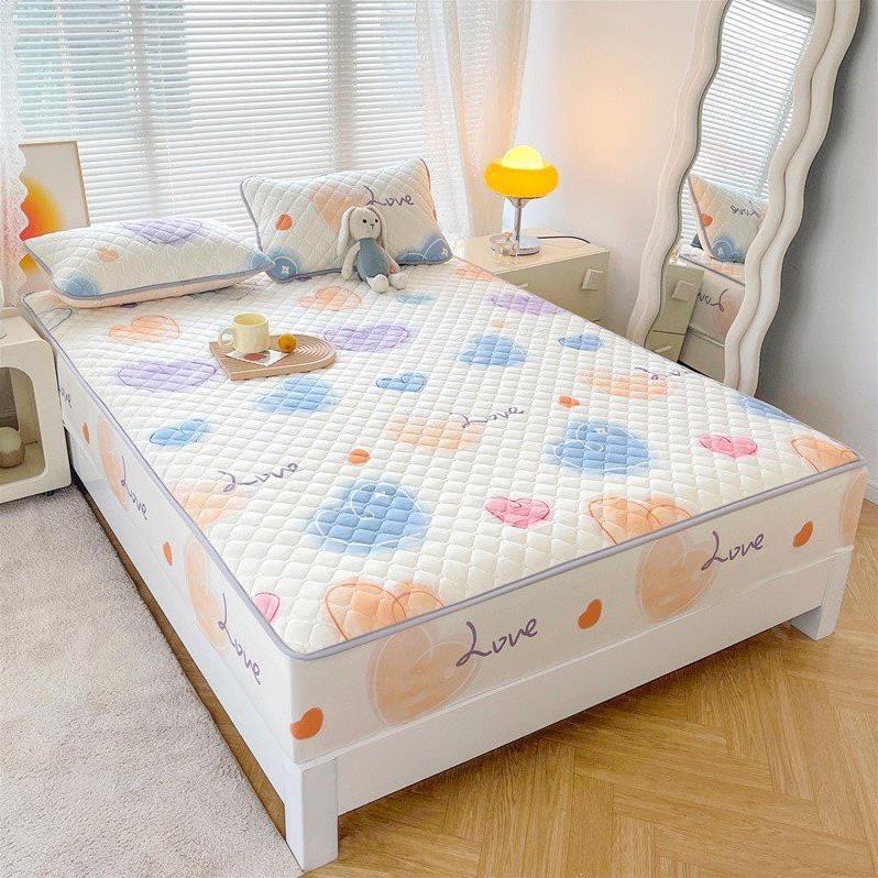 Bộ Ga Gối Đũi Trần, Bộ Chăn Ga Gối 3 Món Cotton đũi Trần bông xơ đậu lành