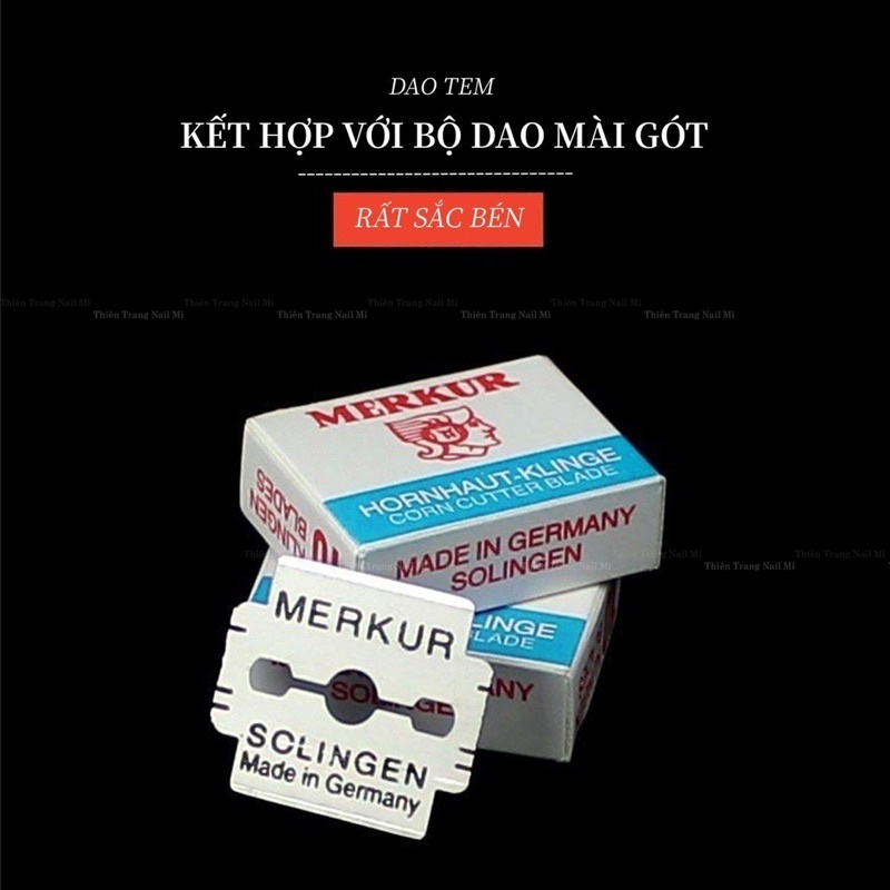 Lưỡi lam bào gót chân - hộp 100 chiếc lưỡi lam bào gót chân -dao lam chuyên dụng ngành nail