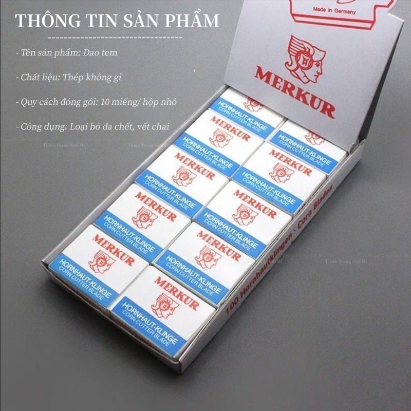 Lưỡi lam bào gót chân - hộp 100 chiếc lưỡi lam bào gót chân -dao lam chuyên dụng ngành nail