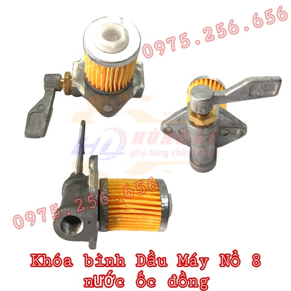 Phụ tùng hùng lỳ Khóa bình Dầu Máy Nổ 8 nước ốc đồng