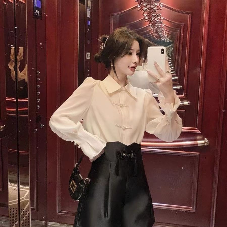 Áo Sơ Mi Nữ Dài Tay Cổ Bẻ Thời Trang Hàn