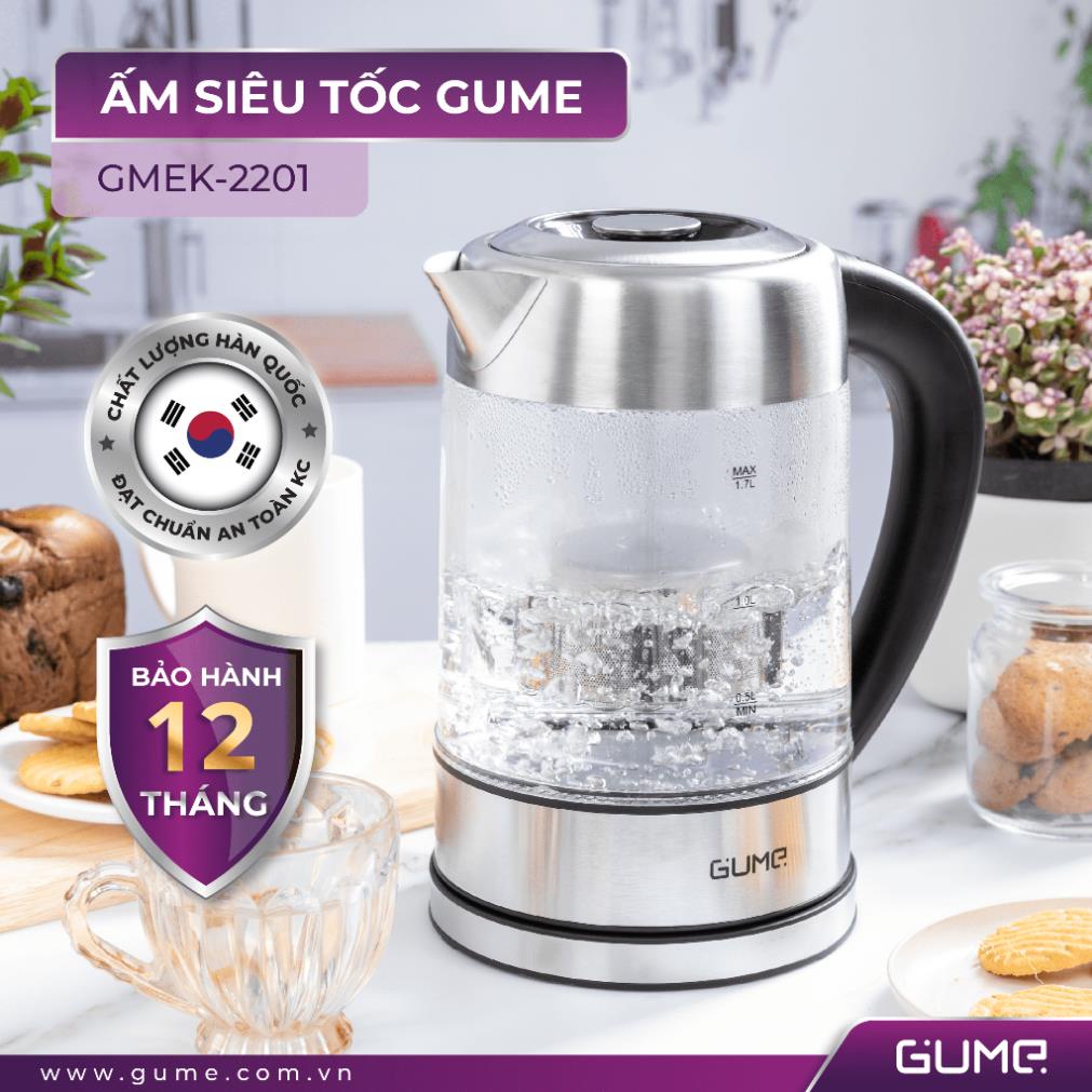 Ấm Siêu Tốc Bình Đun Nước Siêu Tốc Cách Nhiệt Cao Cấp Hàn Quốc GUME-GMEK-2201, Bảo Hành 12 Tháng Lỗi 1 Đổi 1 | BigBuy360 - bigbuy360.vn