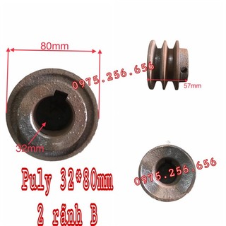 Phụ tùng hùng lỳ puly 32*80mm 2 rãnh b