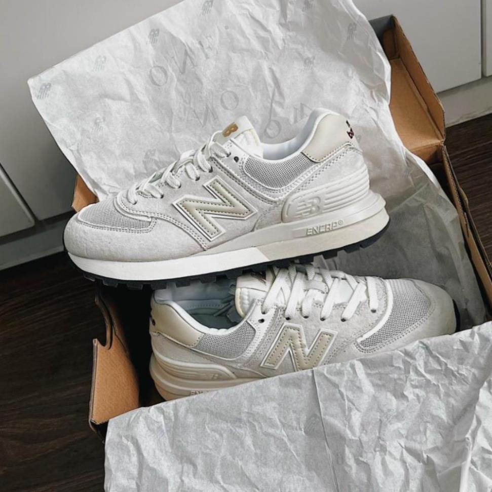Giày new balance NB 574 xám trắng mới 2023, New balance 574 legacy ivory nb 574 mẫu mới ảnh thật tự chụp