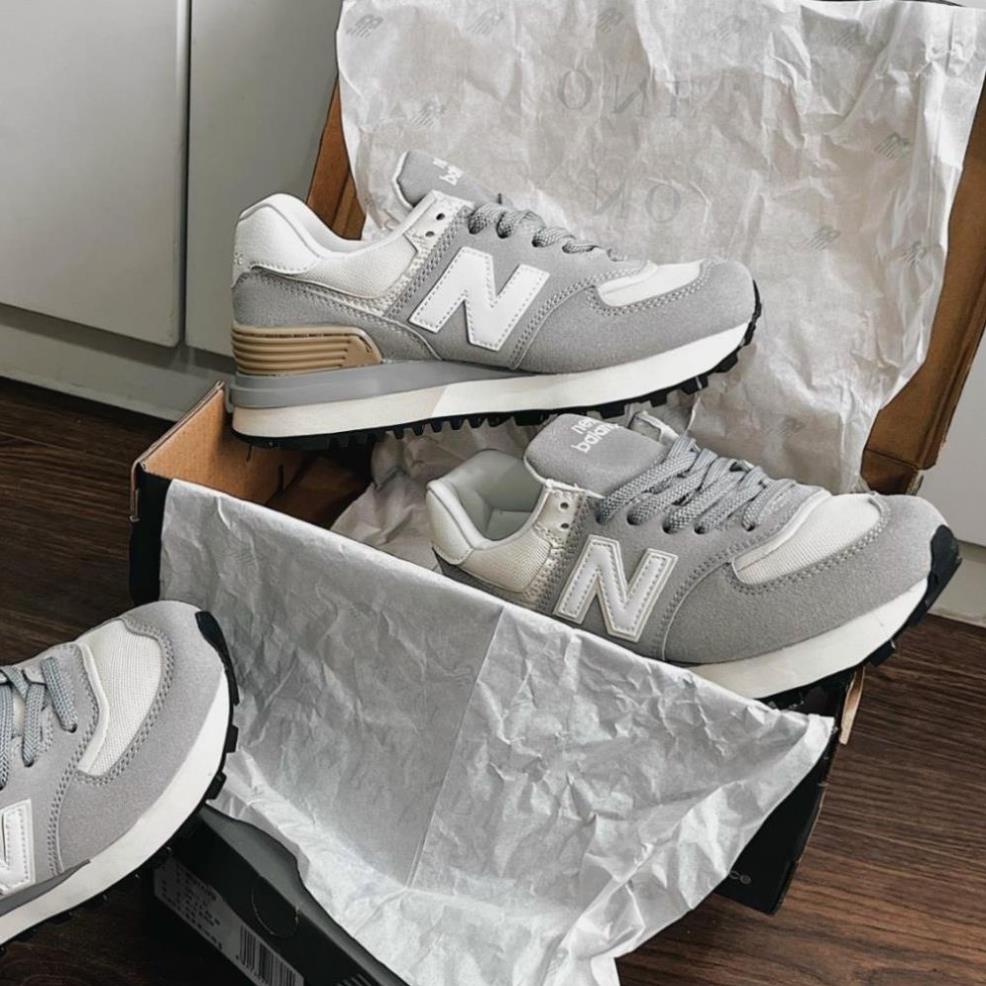 Giày new balance NB 574 xám trắng mới 2023, New balance 574 legacy ivory nb 574 mẫu mới ảnh thật tự chụp