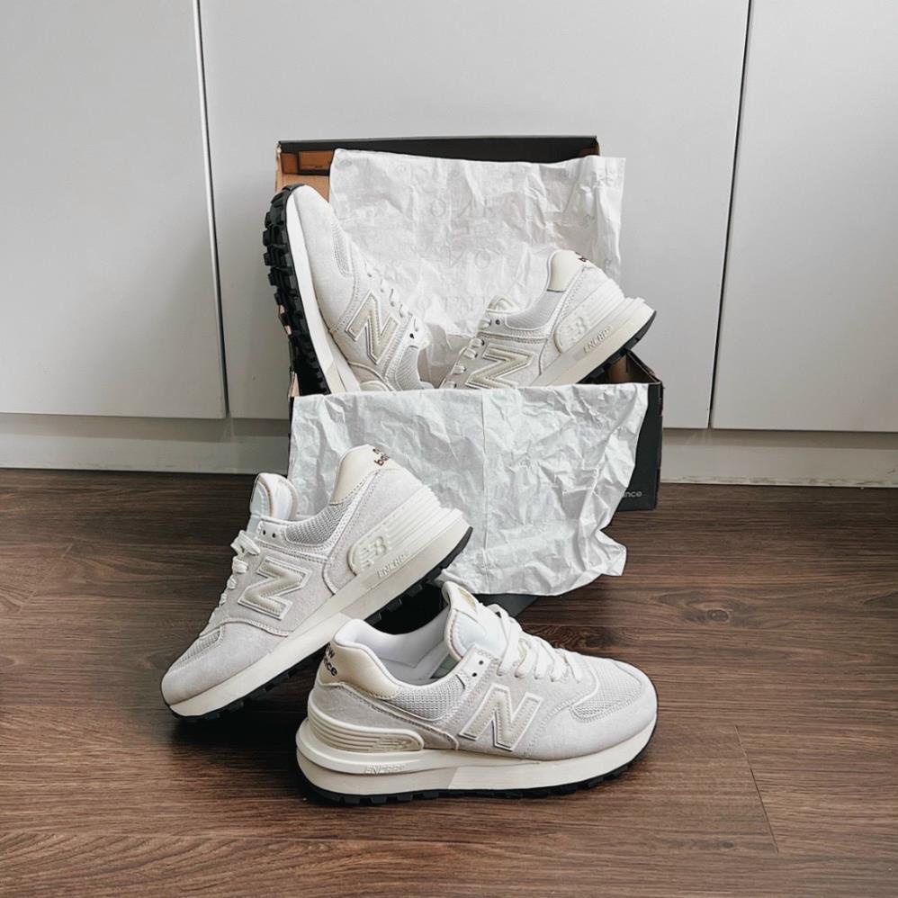 Giày new balance NB 574 xám trắng mới 2023, New balance 574 legacy ivory nb 574 mẫu mới ảnh thật tự chụp