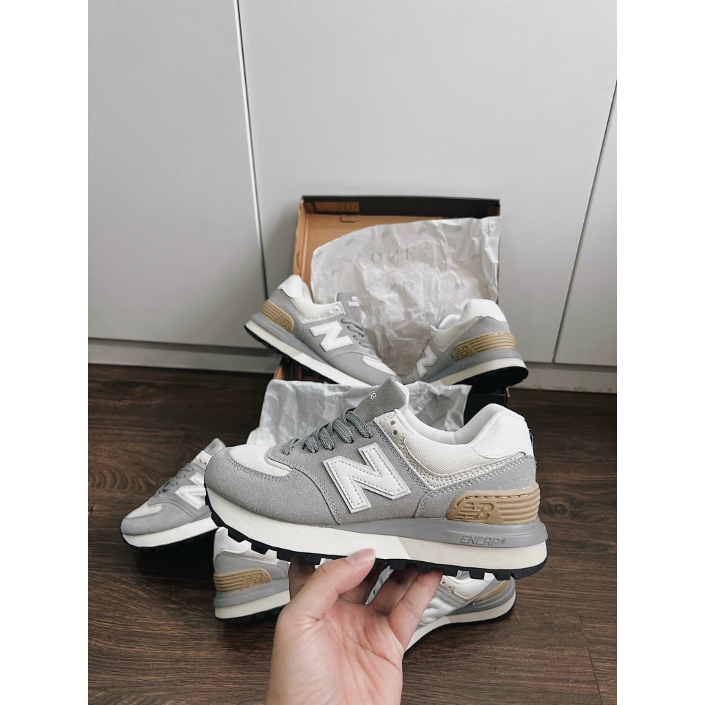 Giày new balance NB 574 xám trắng mới 2023, New balance 574 legacy ivory nb 574 mẫu mới ảnh thật tự chụp