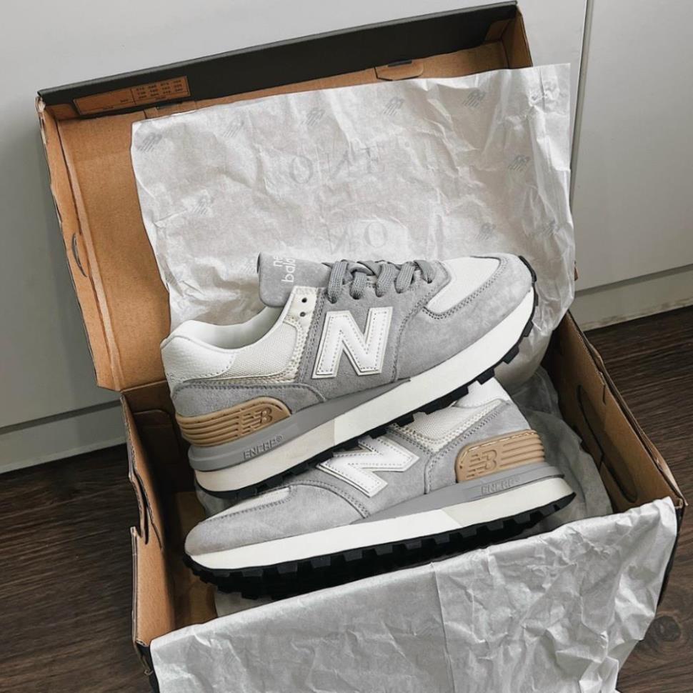 Giày new balance NB 574 xám trắng mới 2023, New balance 574 legacy ivory nb 574 mẫu mới ảnh thật tự chụp