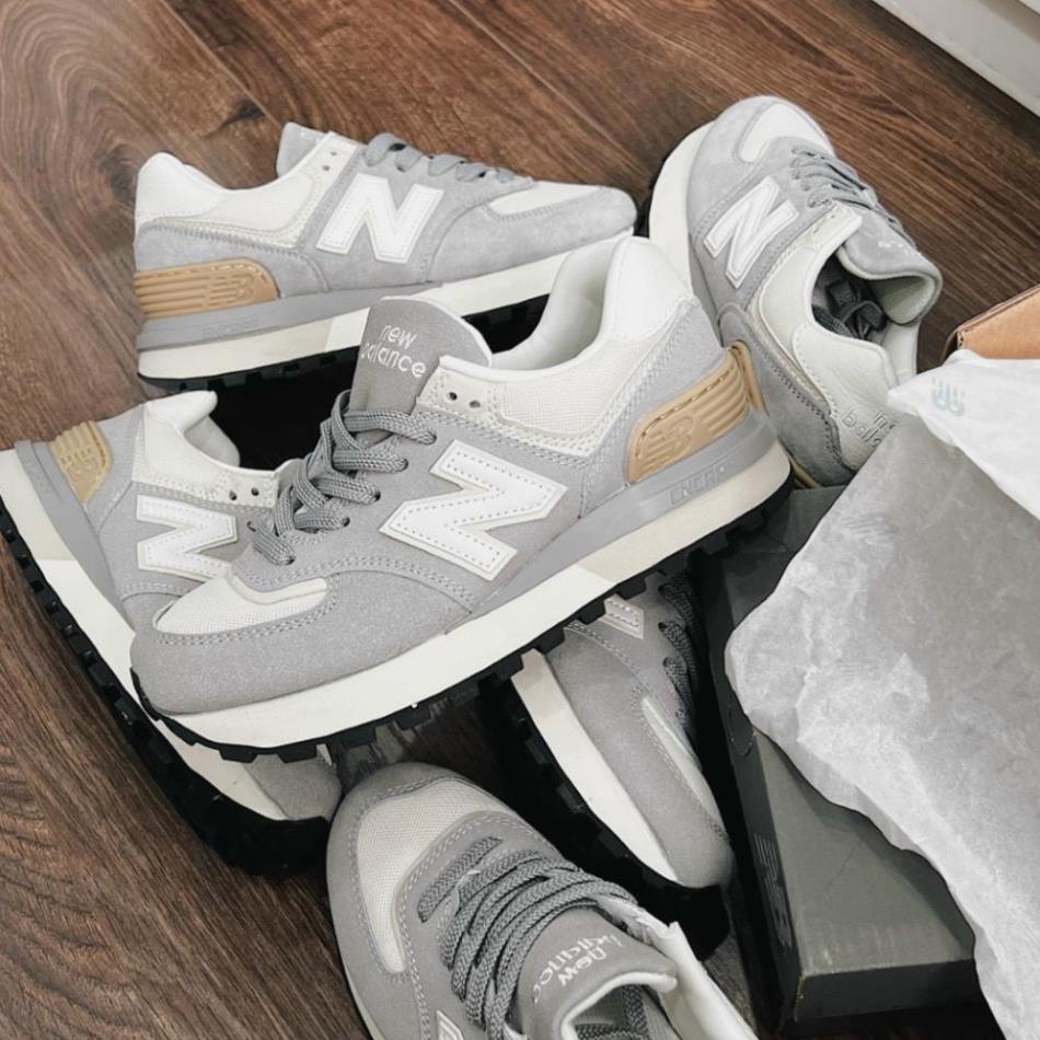 Giày new balance NB 574 xám trắng mới 2023, New balance 574 legacy ivory nb 574 mẫu mới ảnh thật tự chụp