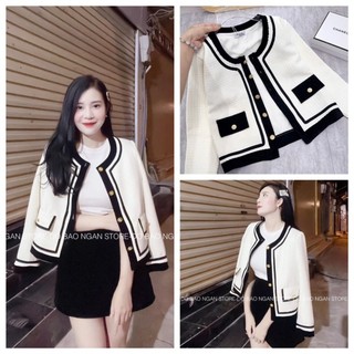 𝗩𝗶𝗱𝗲𝗼 𝗔̉𝗻𝗵 𝗧𝗵𝗮̣̂𝘁 ✔ Khoác dạ trắng viền phối siêu xa hoa Dễ diện mix vô số đồ Chất dạ