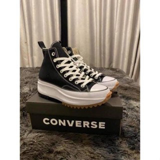  Giày thể thao Converse Run Star Hike Hi Black Hike High top CV cổ cao nam nữ độn đế,cv run cao cổ  đế răng cưa 