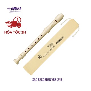 Sáo Recorder Soprano YAMAHA YRS- 24B 8 lỗ [Tặng khóa học cấp tốc ] Loại Không Tem Tone C (Đô) - sáo trúc Thanh Tùng