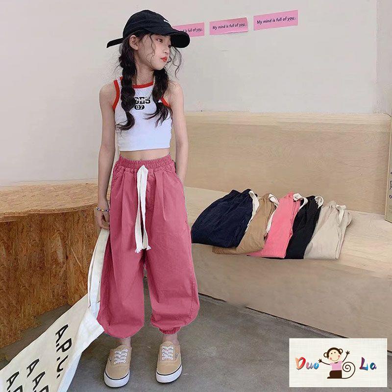 Doula Quần Dài Dáng Rộng Phong Cách Hàn Quốc Thời Trang Mùa Hè 2023 Dành Cho Bé Gái