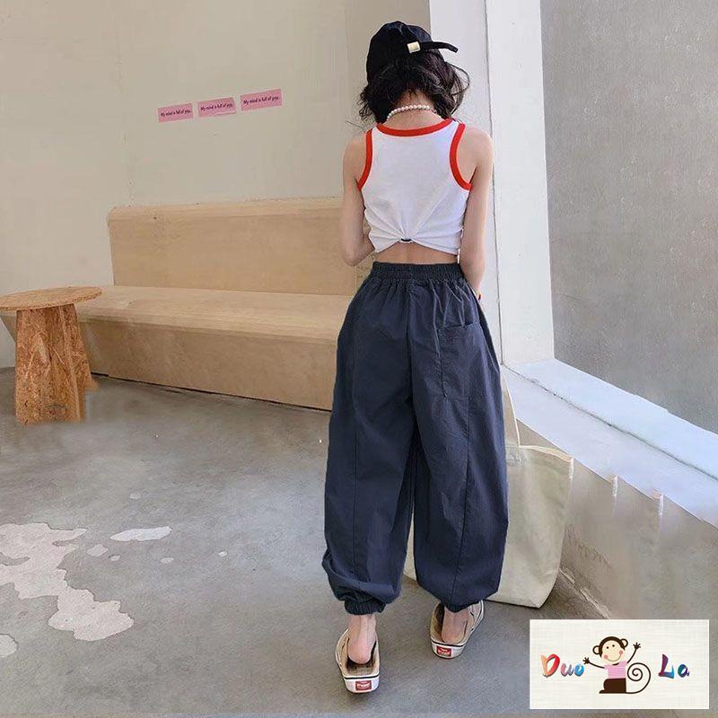 Doula Quần Dài Dáng Rộng Phong Cách Hàn Quốc Thời Trang Mùa Hè 2023 Dành Cho Bé Gái