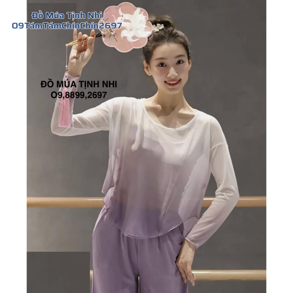 (có sẵn) Trang Phục Biểu Diễn Múa Truyền Thống Trung Hoa Màu Gradient A224 Đồ múa Tịnh Nhi