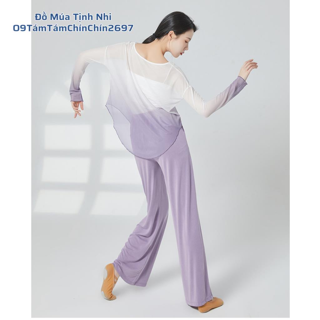 (có sẵn) Trang Phục Biểu Diễn Múa Truyền Thống Trung Hoa Màu Gradient A224 Đồ múa Tịnh Nhi