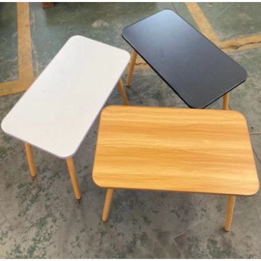 Bàn trà hình trứng chân gỗ tự nhiên decor phong cách hiện đại, Bàn trà sofa hình trứng chân gỗ sồi chắc chắn Candy Decor