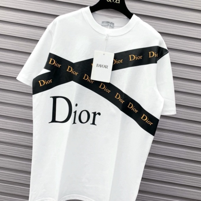 Áo phông Nam Nữ Dior họa tiết in chéo , Áo thun Nam Nữ form rộng Dior 100% cotton