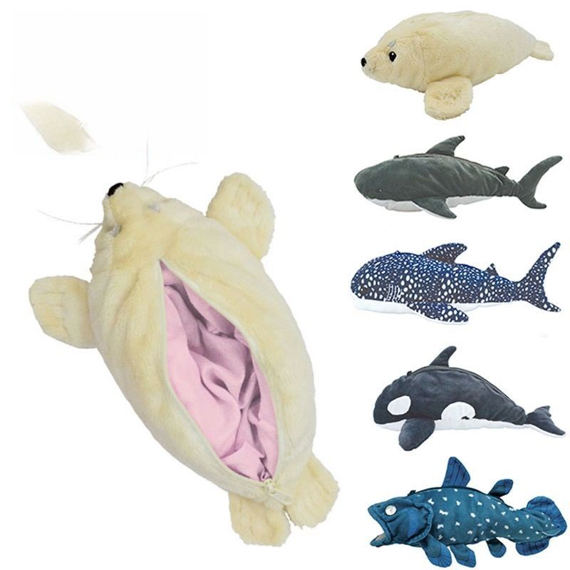 Túi Đựng Bút Hình Thú Nhồi Bông Mềm Mại Phong Cách Nhật Bản 8.22