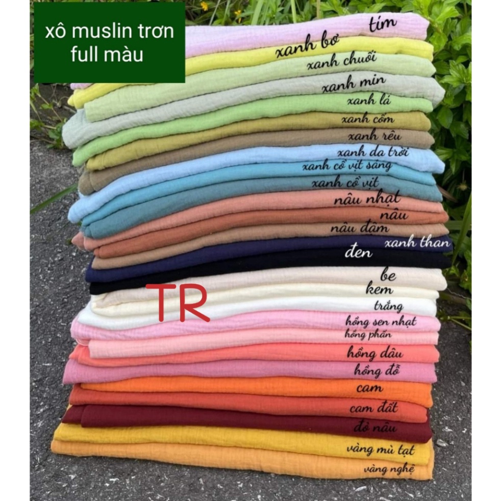 Yếm hình hoa Thêu Tên Bé Theo Yêu Cầu vải Xô Muslin 5 lớp nhiều họa tiết cho bé từ 0 - 2.5y