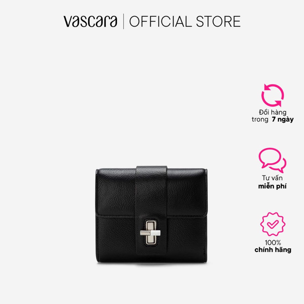 Vascara Ví Gập Khóa Gài Vân Đá - WAL 0256