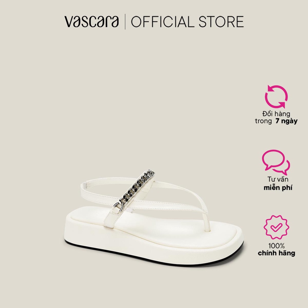 Vascara Giày Sandal Kẹp Ngón Nhấn Dây Xích - SDK 0336
