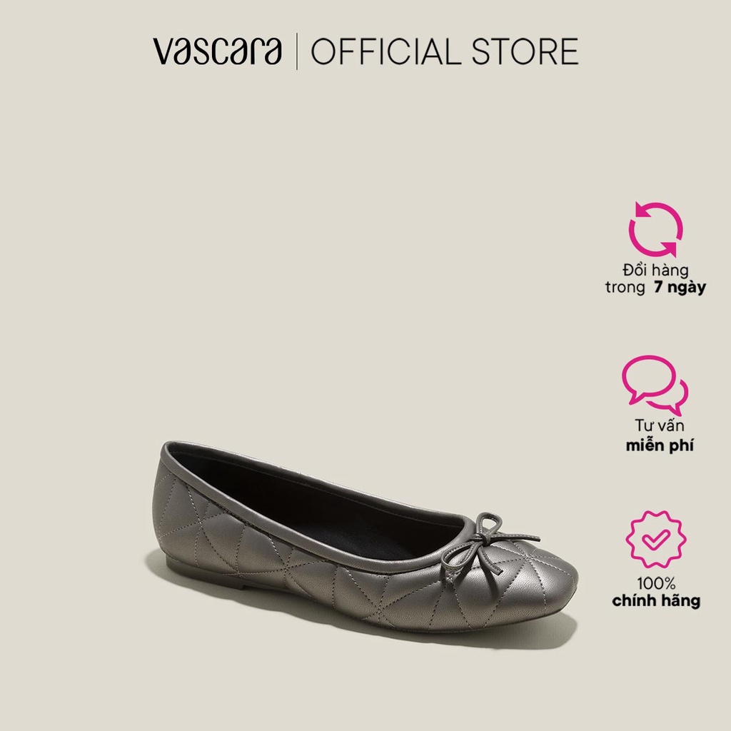 Vascara Giày Búp Bê Chần Bông Nhấn Nơ Trang Trí - GBB 0429