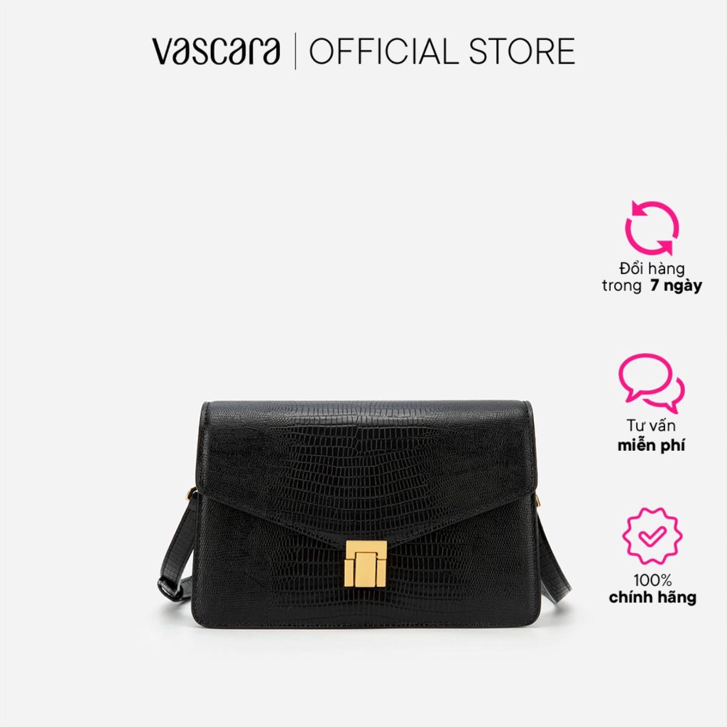 Vascara Túi Đeo Chéo Nắp Gập Vân Kì Đà - SHO 0219