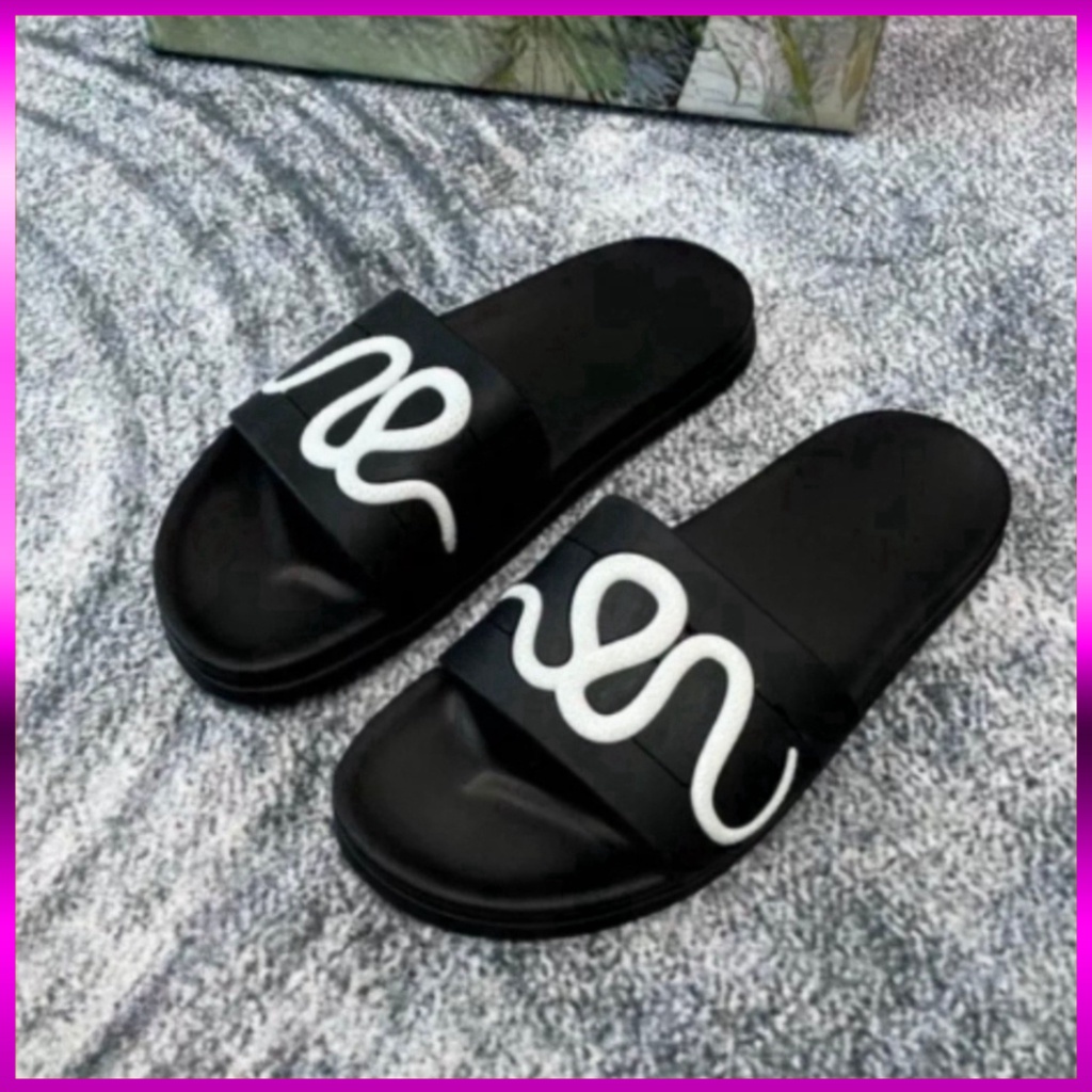 Dép  quai ngang nam nữ hình Rắn cao cấp Moiii Md