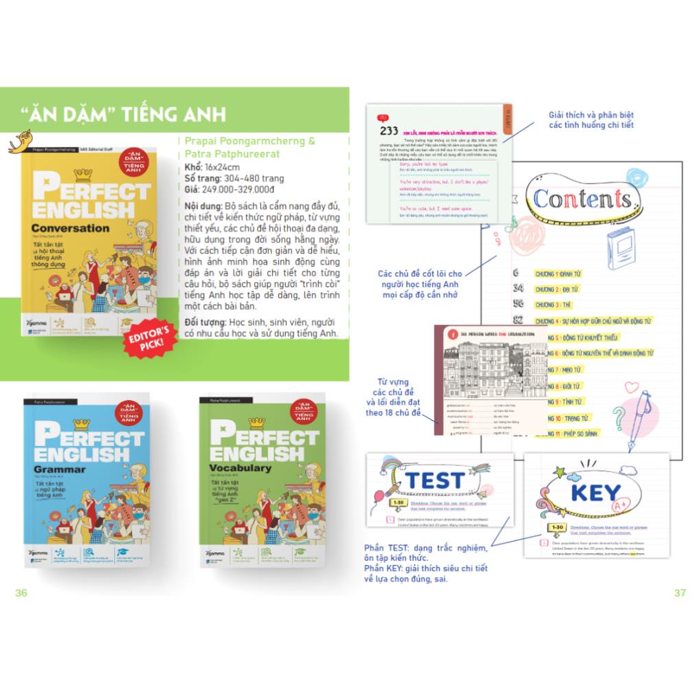 Sách - Ăn Dặm Tiếng Anh - Perfect English: Vocabulary + Conversation + Grammar  - AlphaBooks