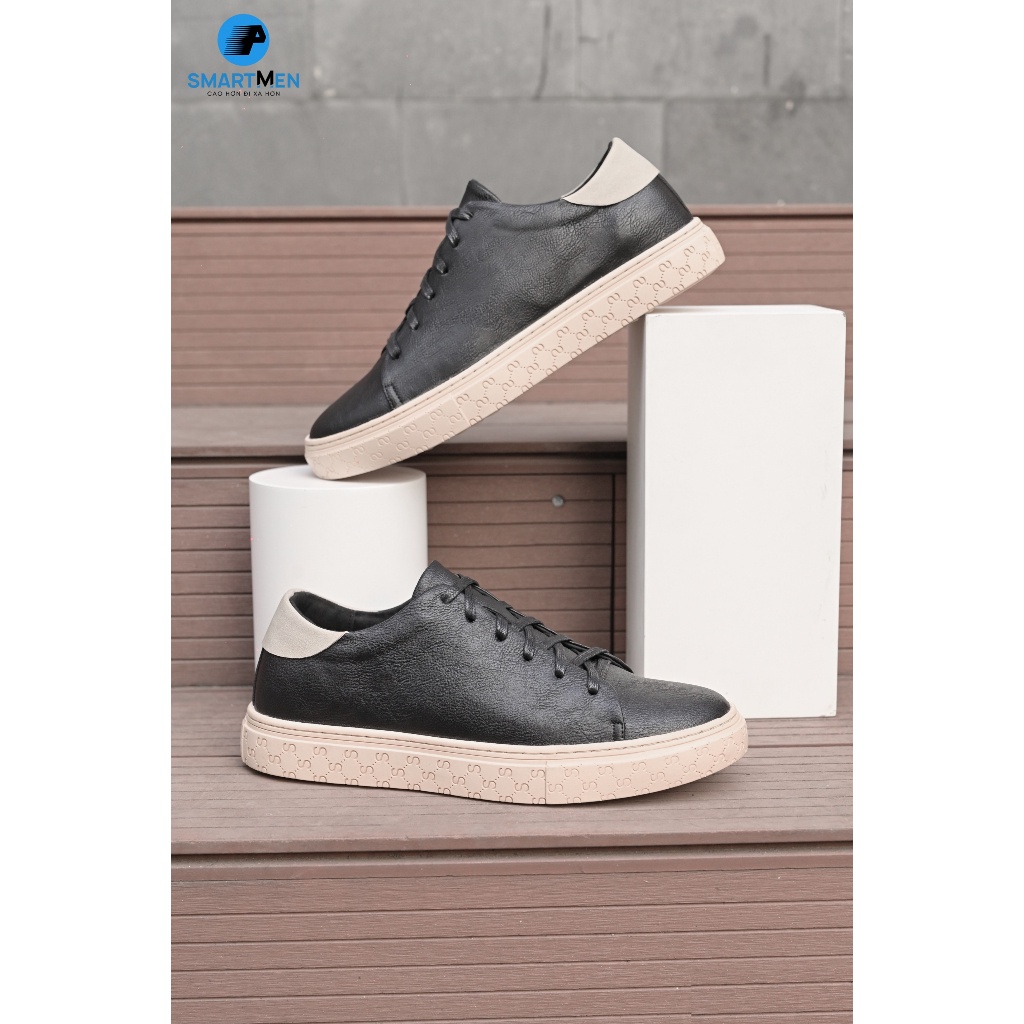 Giày thể thao Tăng chiều cao Smart Men HCM STAR-04 Đen