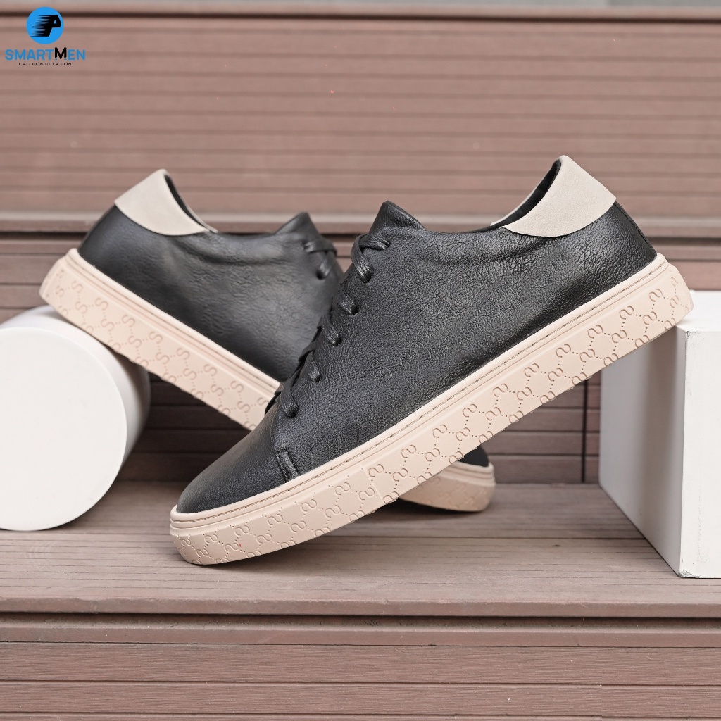 Giày thể thao Tăng chiều cao Smart Men HCM STAR-04 Đen