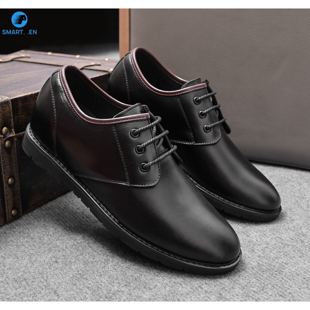 Giày da bò nguyên miếng Smart Men HCM GD105