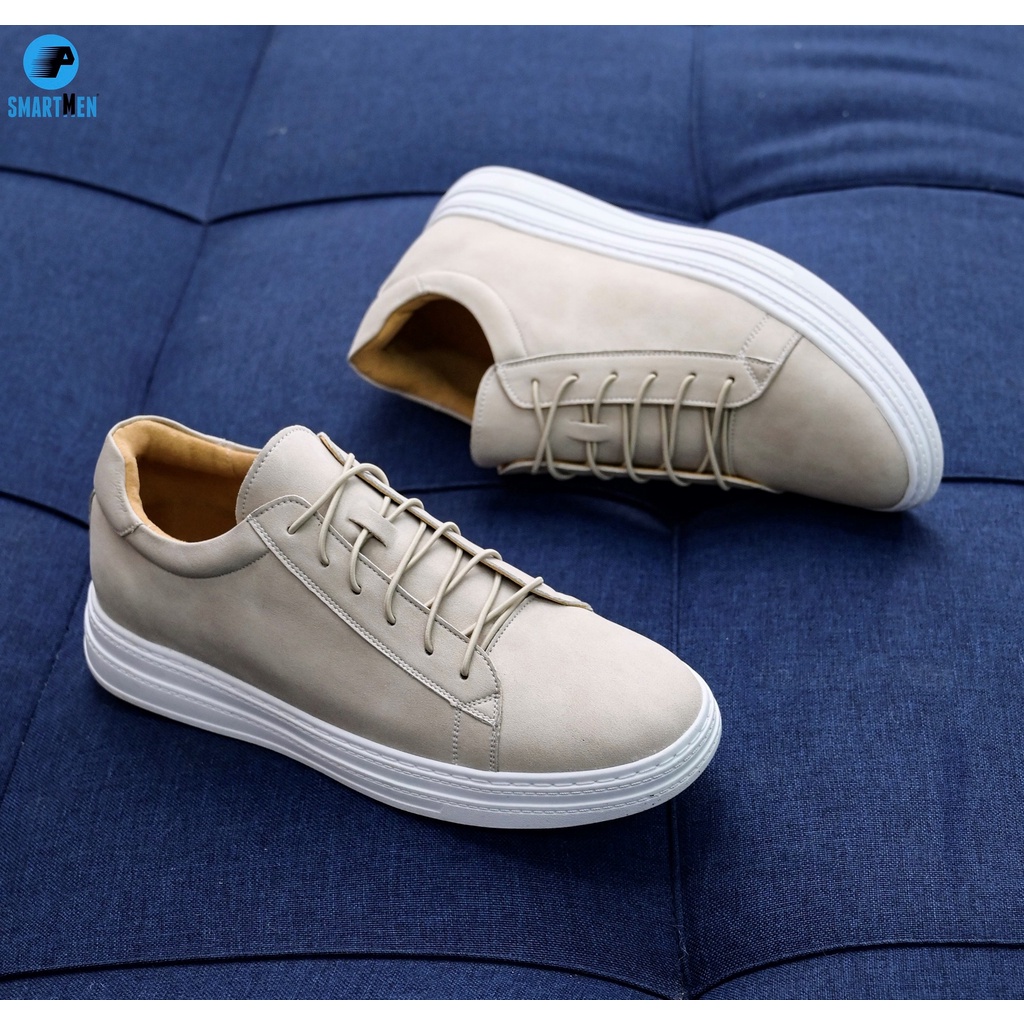 Giày thể thao Da bò tăng chiều cao Smart Men HCM GD20-T