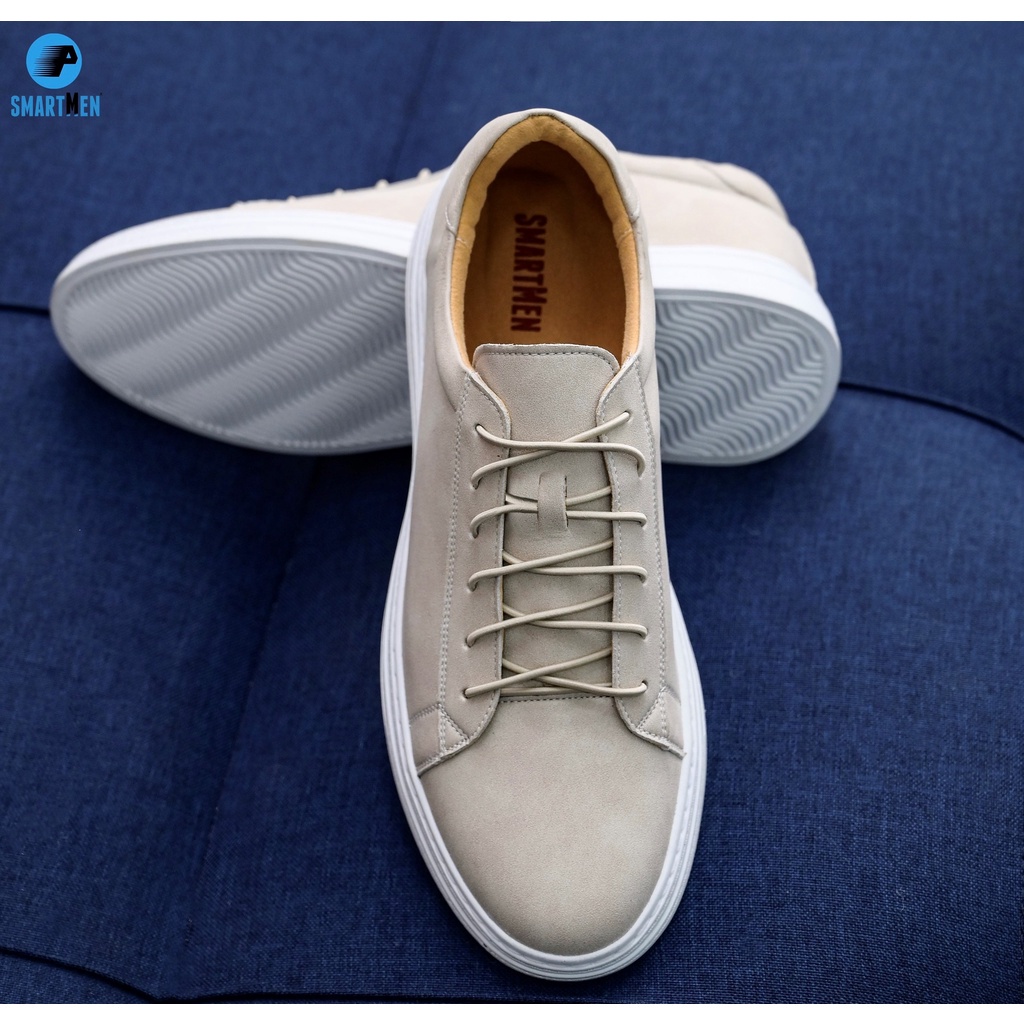 Giày thể thao Da bò tăng chiều cao Smart Men HCM GD20-T