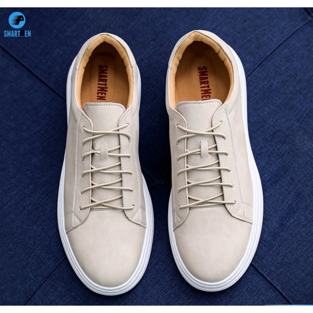 Giày thể thao Da bò tăng chiều cao Smart Men HCM GD20-T