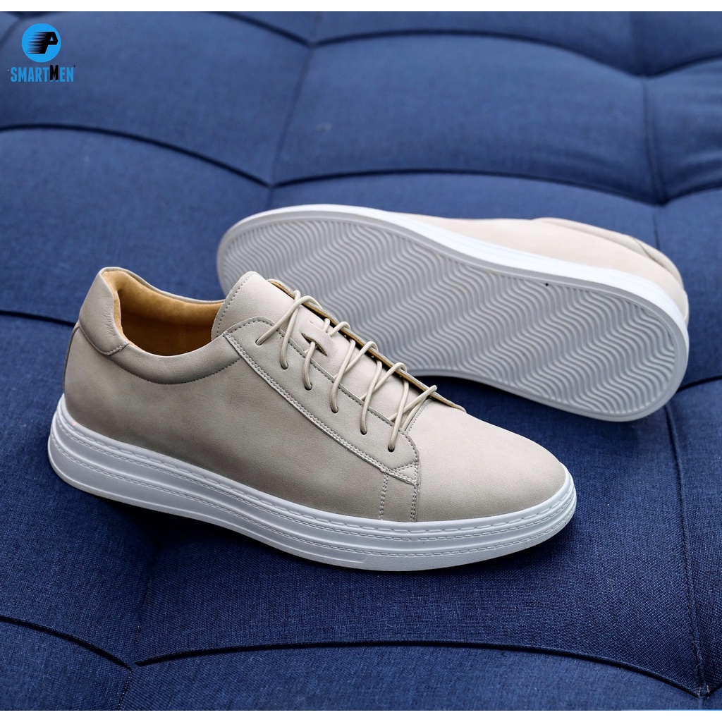 Giày thể thao Da bò tăng chiều cao Smart Men HCM GD20-T