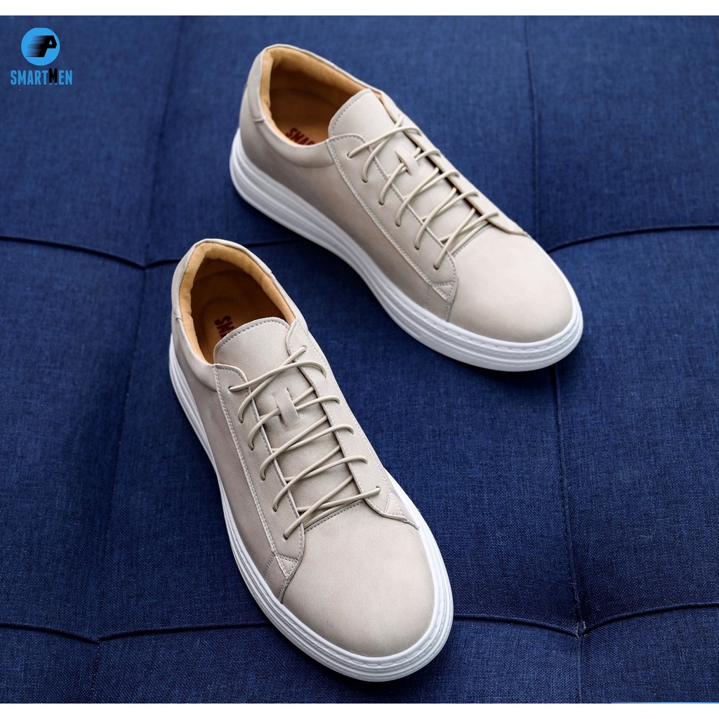 Giày thể thao Da bò tăng chiều cao Smart Men HCM GD20-T
