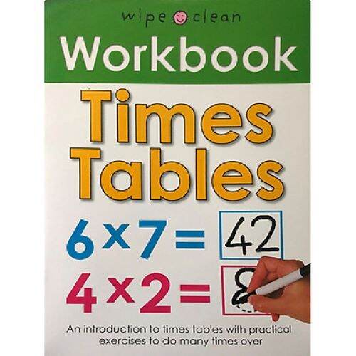 Sách tẩy xóa thiếu nhi Usborne- Wipe Clean Workbooks Times Tables