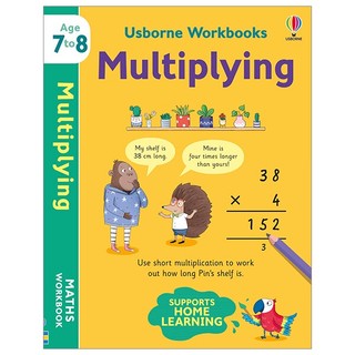 Sách luyện tập toán học thiếu nhi Usborne - Usborne Workbooks Multiplying 7-8