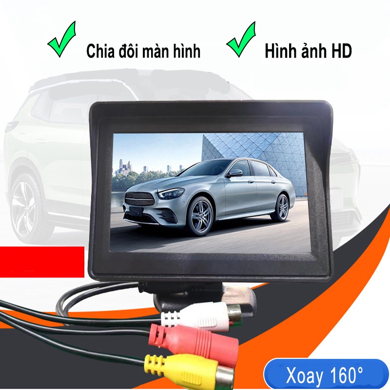 Màn taplo xe tải 4.3 inch xem camera lùi xe -Màn Hình TFT LCD 4.3 Inch PAL/NTSC Cho Xe Hơi