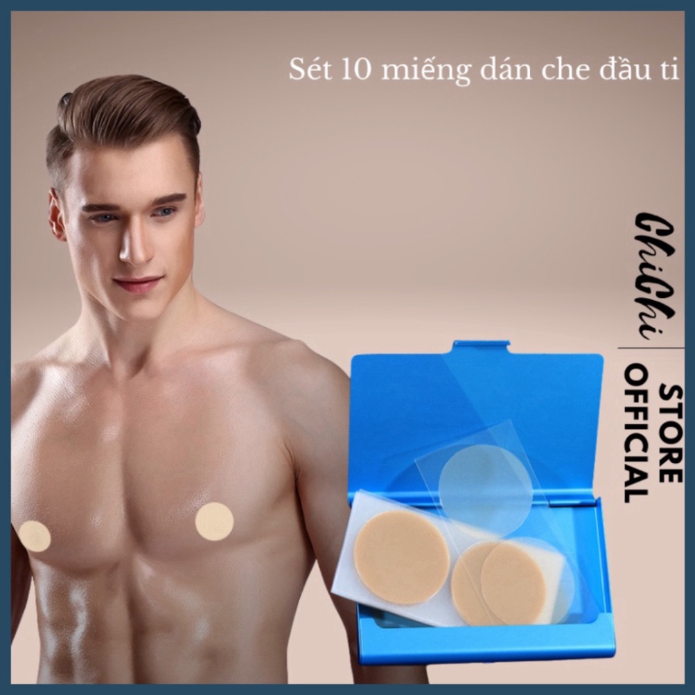 Set 10 miếng dán che ti ngực dành cho nam giới 1.7 RENsexyBRA