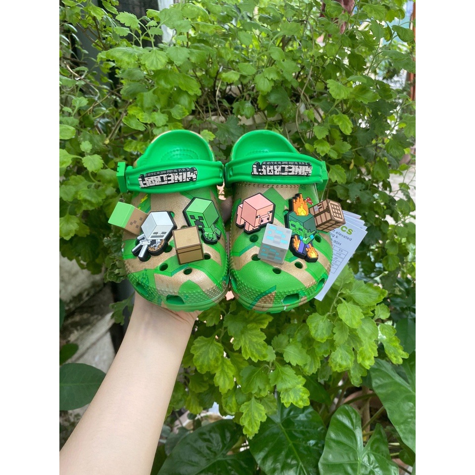 Sục crocs xanh MineCraft